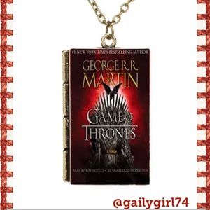 4 for $20 Game of Thrones Book Brass Necklace